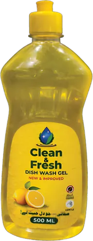 Clean & Fresh Antibacterial Dish Wash Gel bottle